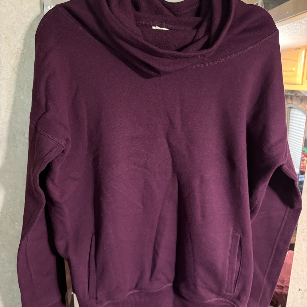 Zyia Women's Purple Cowl Neck Hoodie